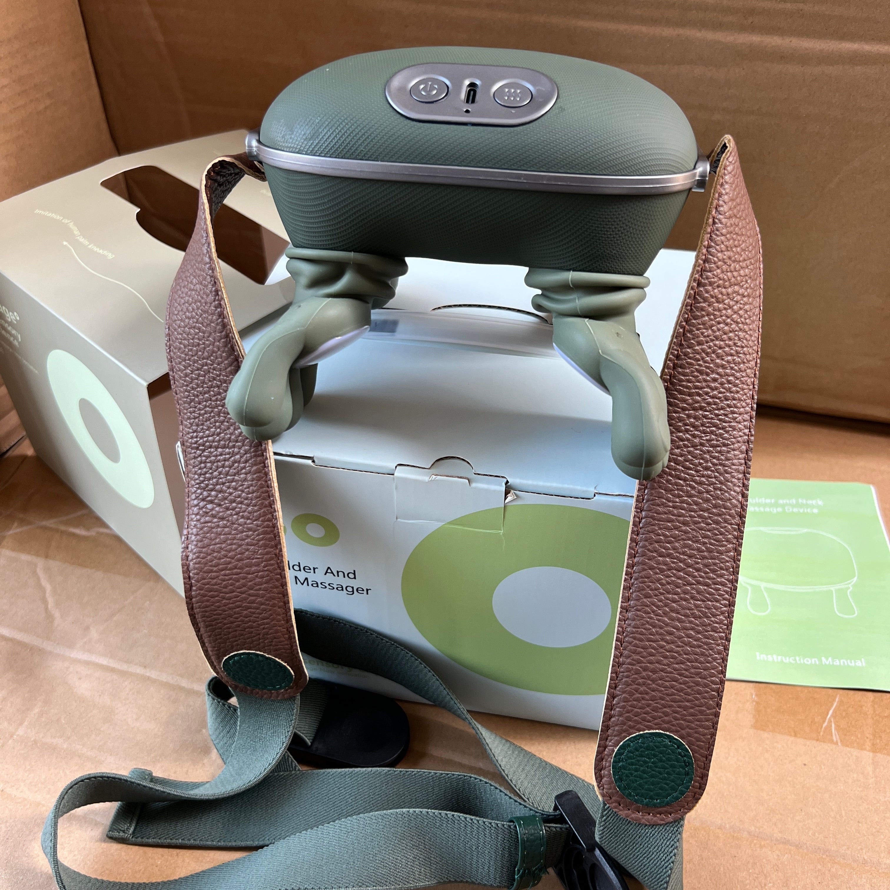Neck & Shoulder Massager, 3 Massage Mode, 2 Heat Function, Simulated with Human Hand Design For Neck, Shoulder, Back, Legs. (Imported)